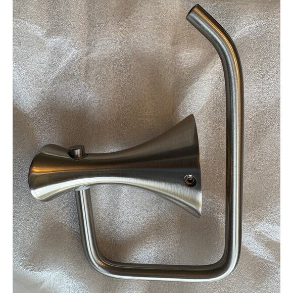 Set of 2 NIB Satin Nickel Wall Mount Single Toilet Paper Holder - Picture 2 of 8